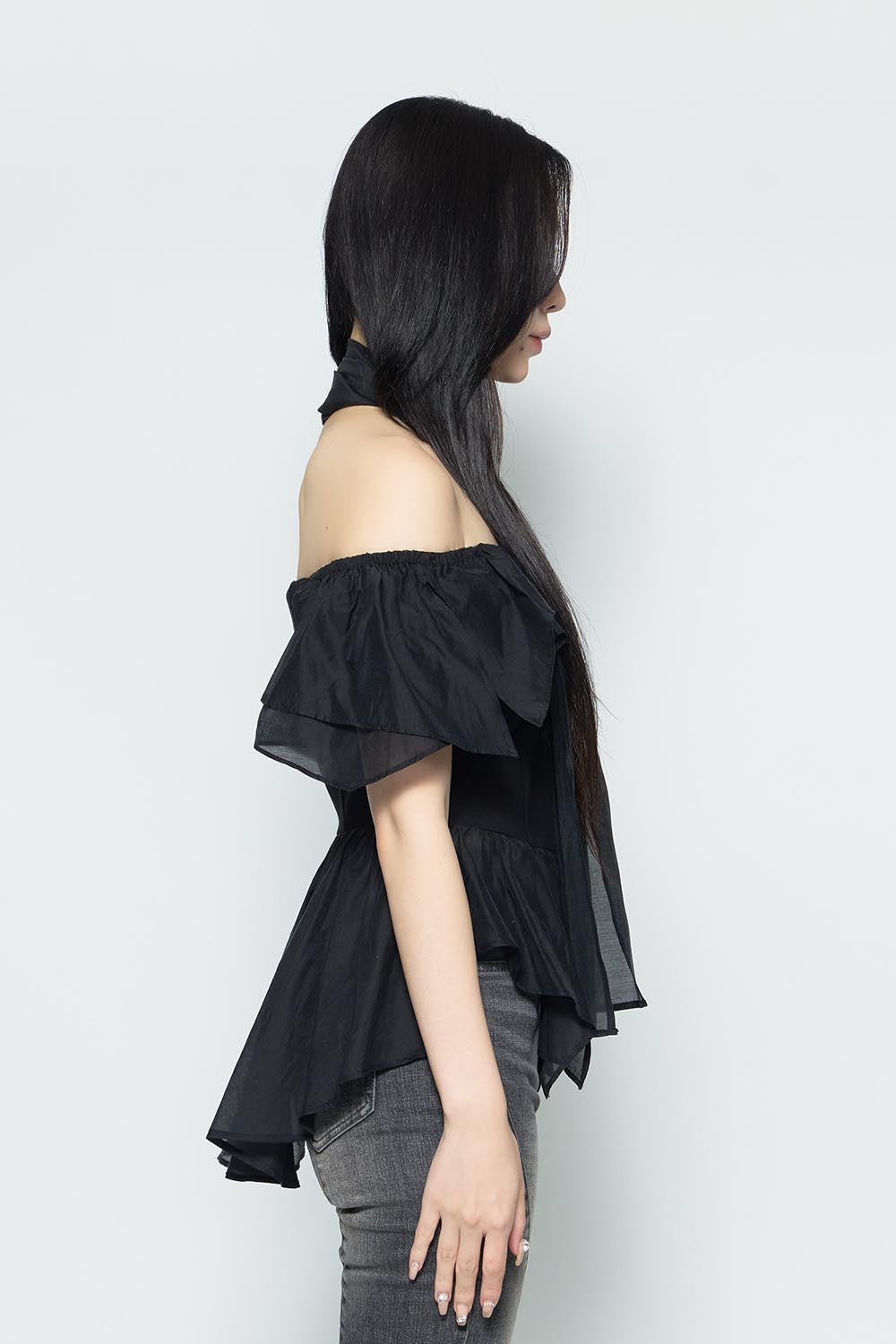 S ruffle stole tops