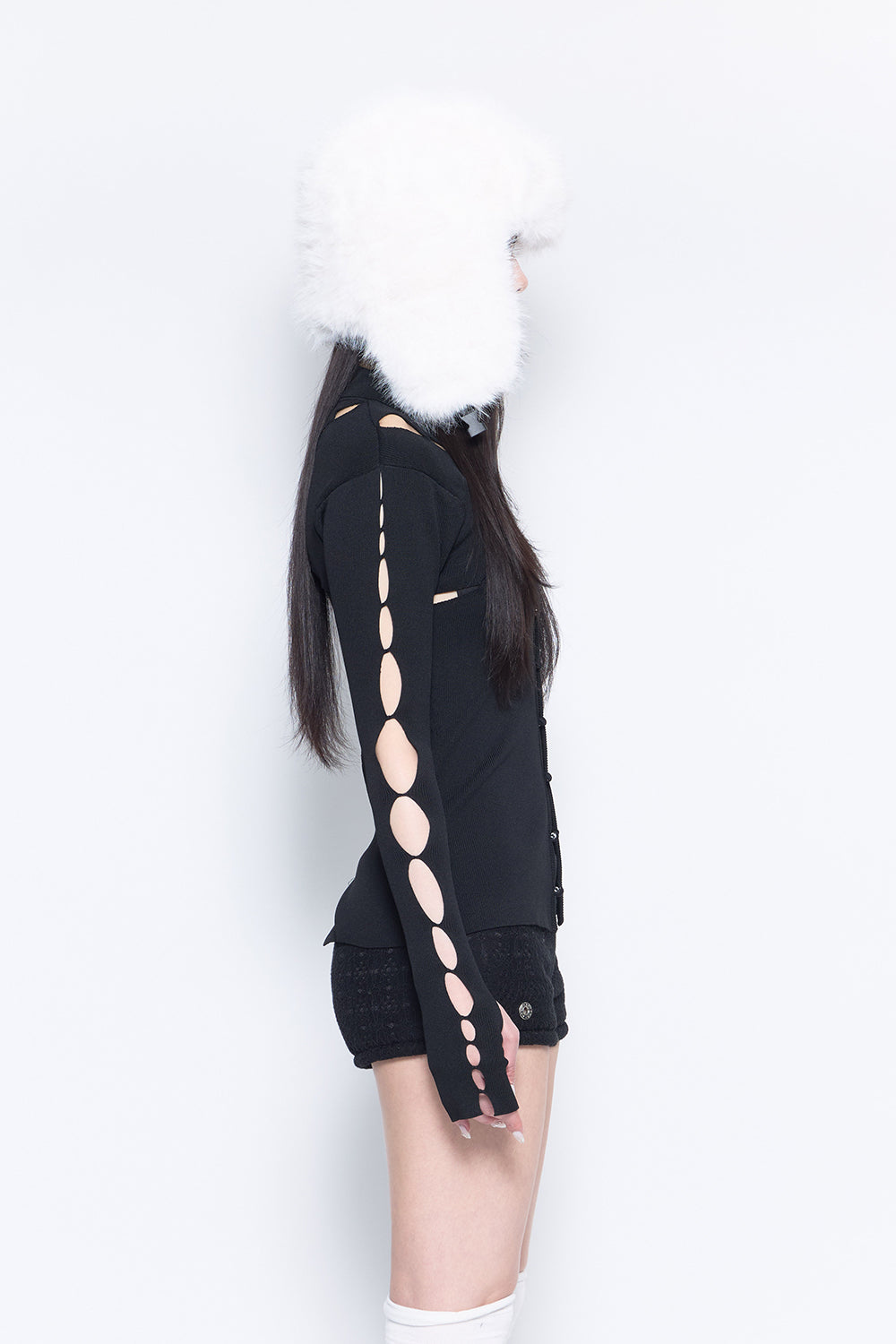 トップス theredthread S knit fit tops THEREDTHREAD / ザレッドスレッド】S knit fit tops single petal
