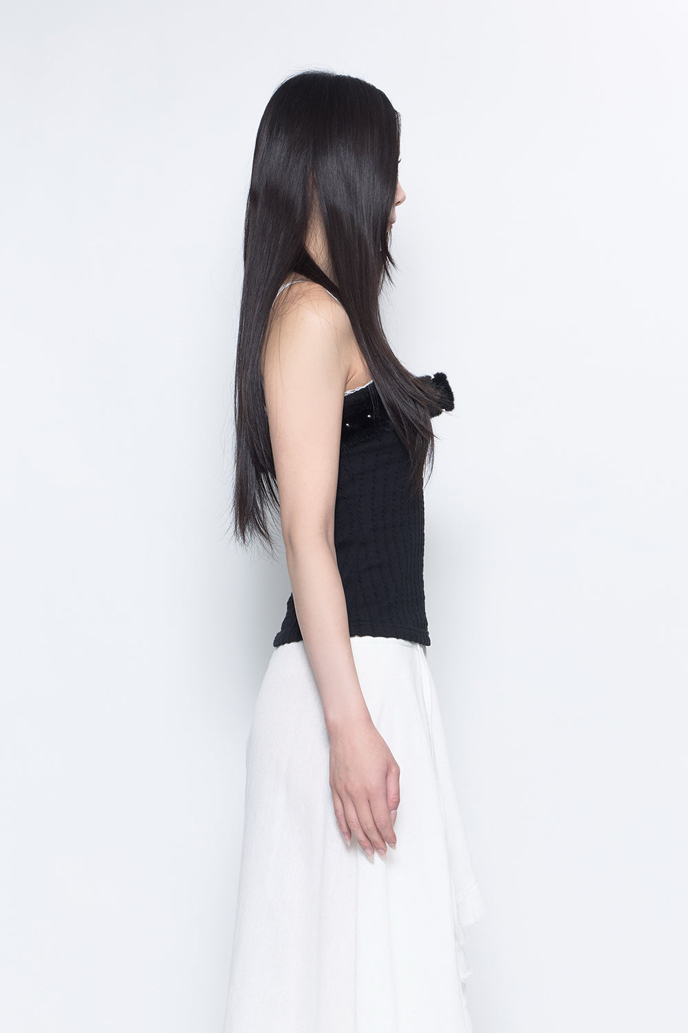 トップス THEREDTHREAD S bold belt tops S bold belt tops THEREDTHREAD black トップス THEREDTHREAD S symbol