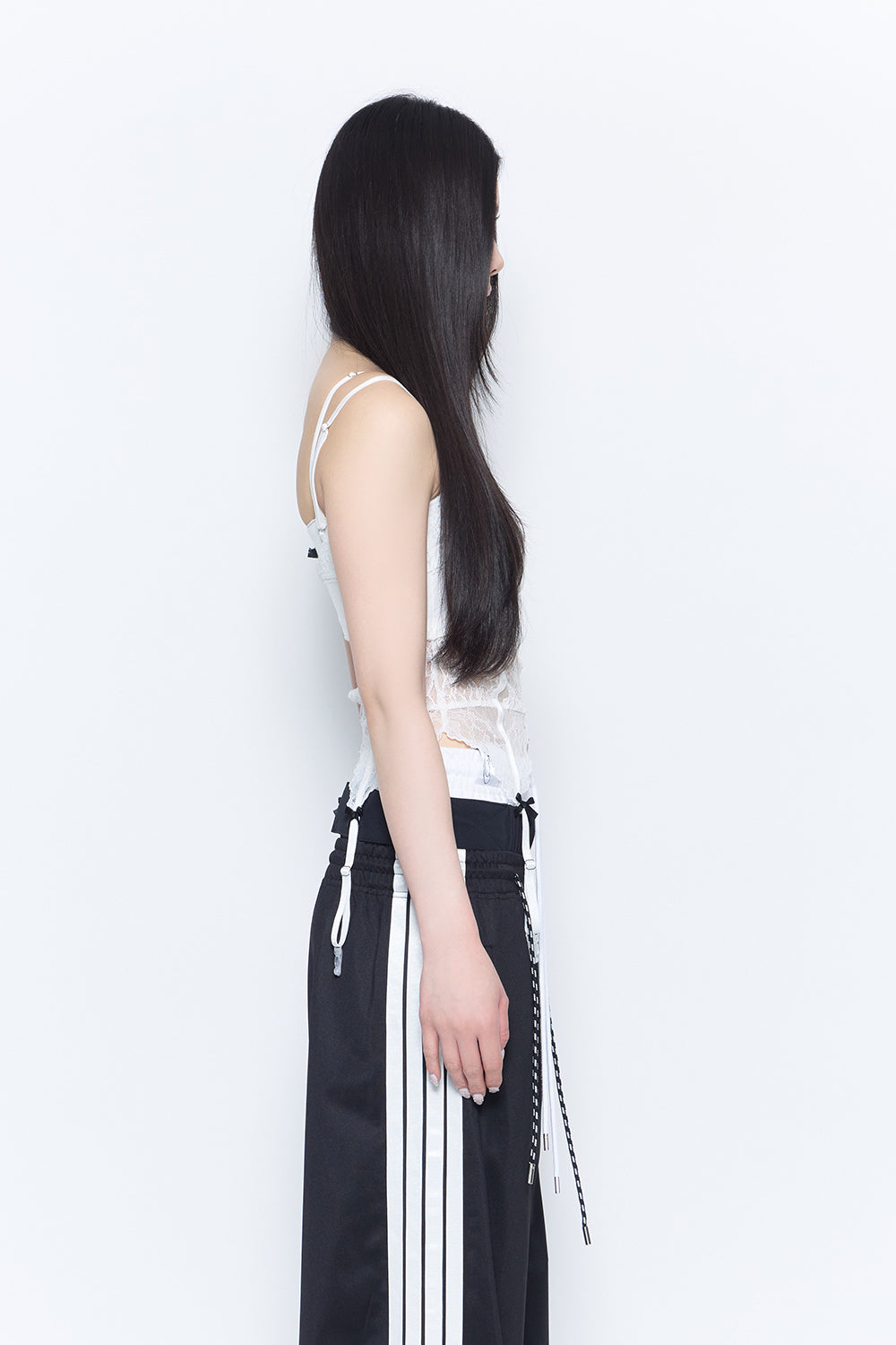 トップス theredthread layered garter cami stripe THEREDTHREAD / ザレッドスレッド】layered garter cami lace