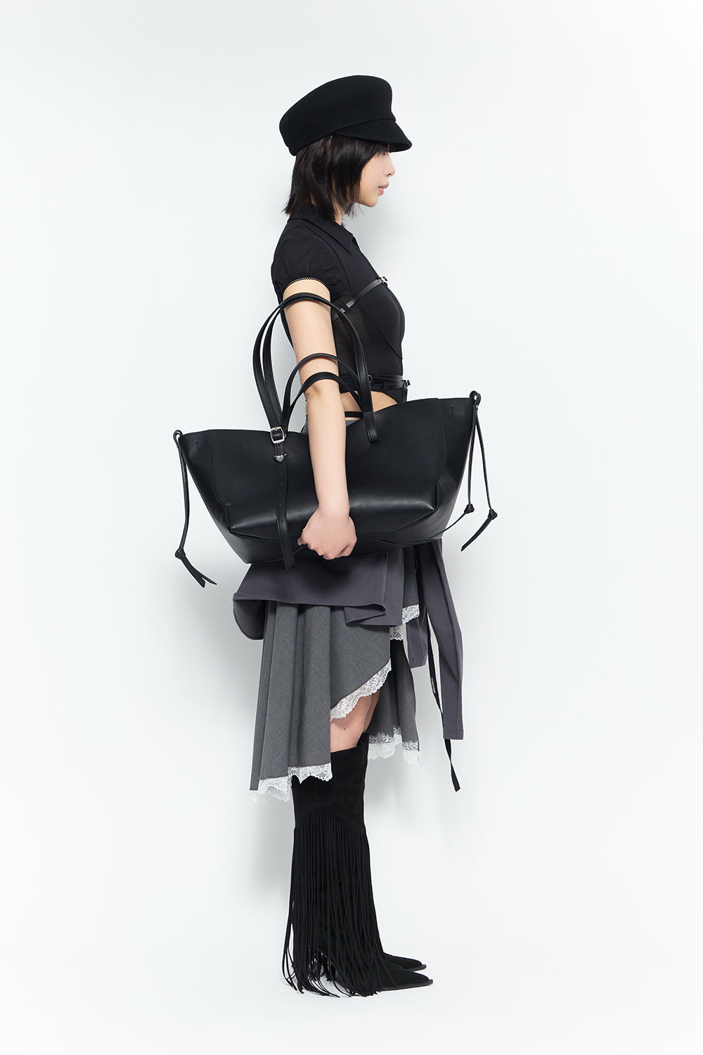 スカート tailored lace drape skirt theredthread THEREDTHREAD / ザレッドスレッド】tailored lace drape skirt