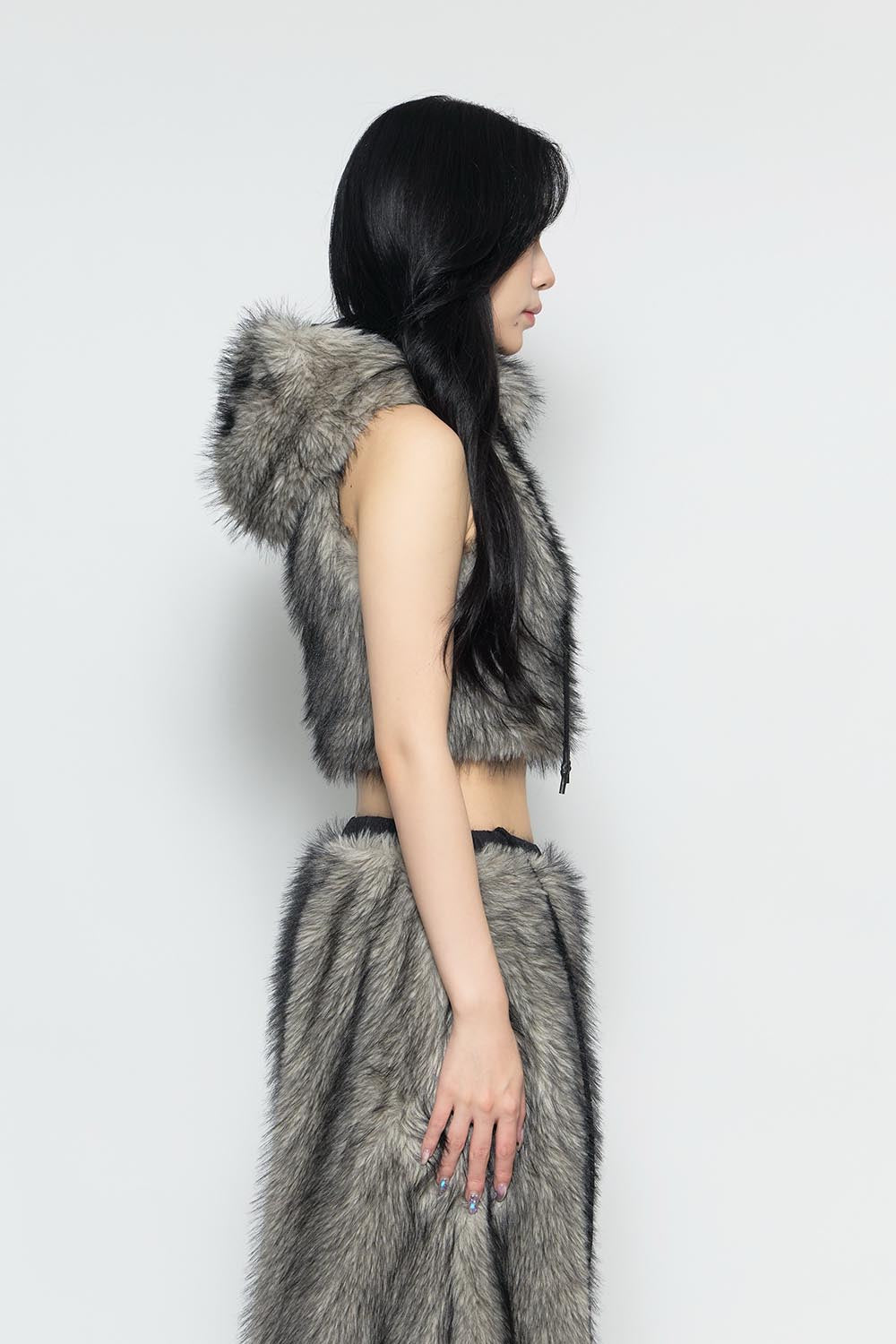 S flip fur vest