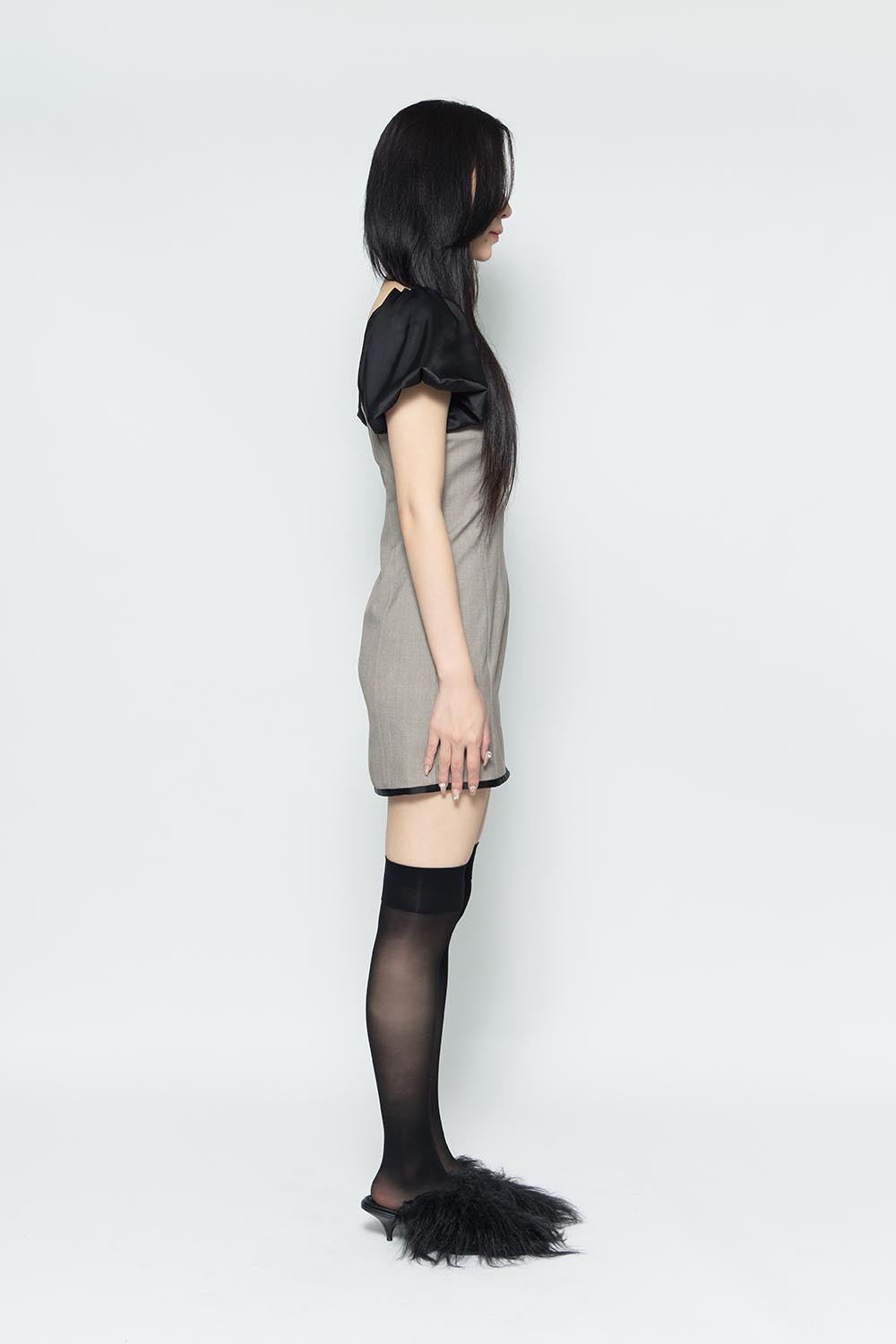 S puff sleeve dress mini