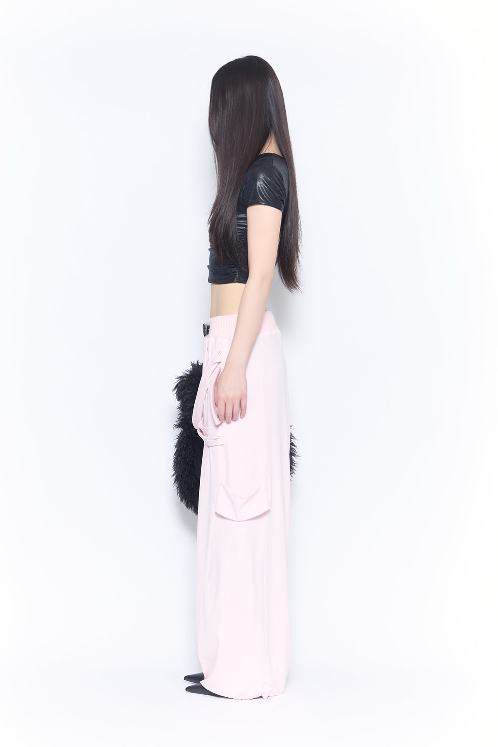 belted loose pants