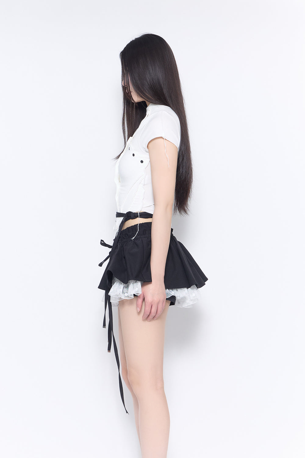 double button curve tops