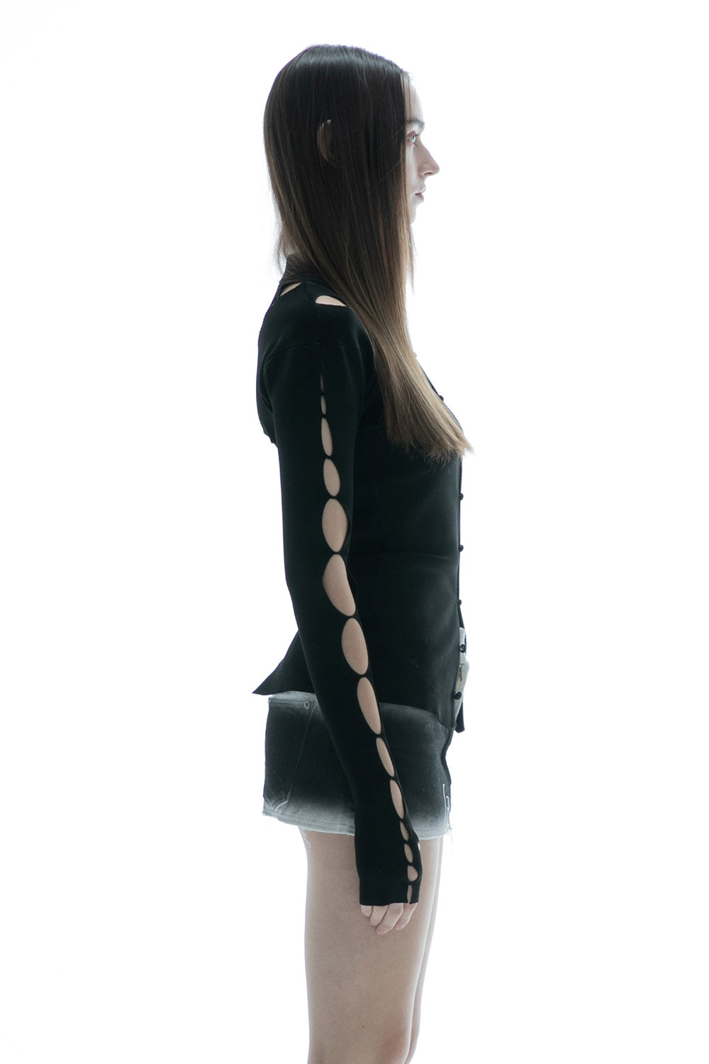 THEREDTHREAD / ザレッドスレッド】S knit fit tops single petal