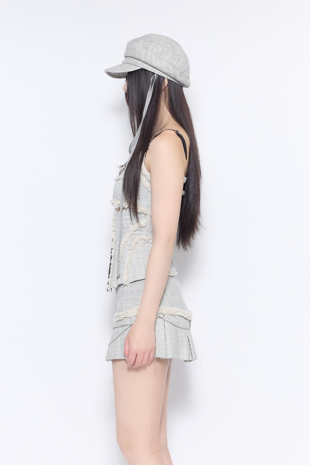 tweed casquette