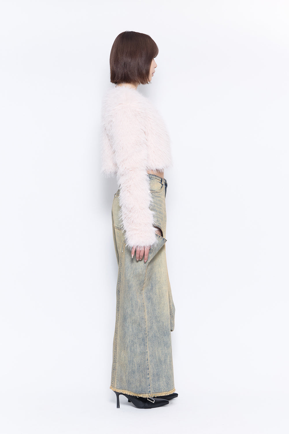 パンツ theredthread S tethered long denim THEREDTHREAD / ザレッドスレッド】S tethered long denim
