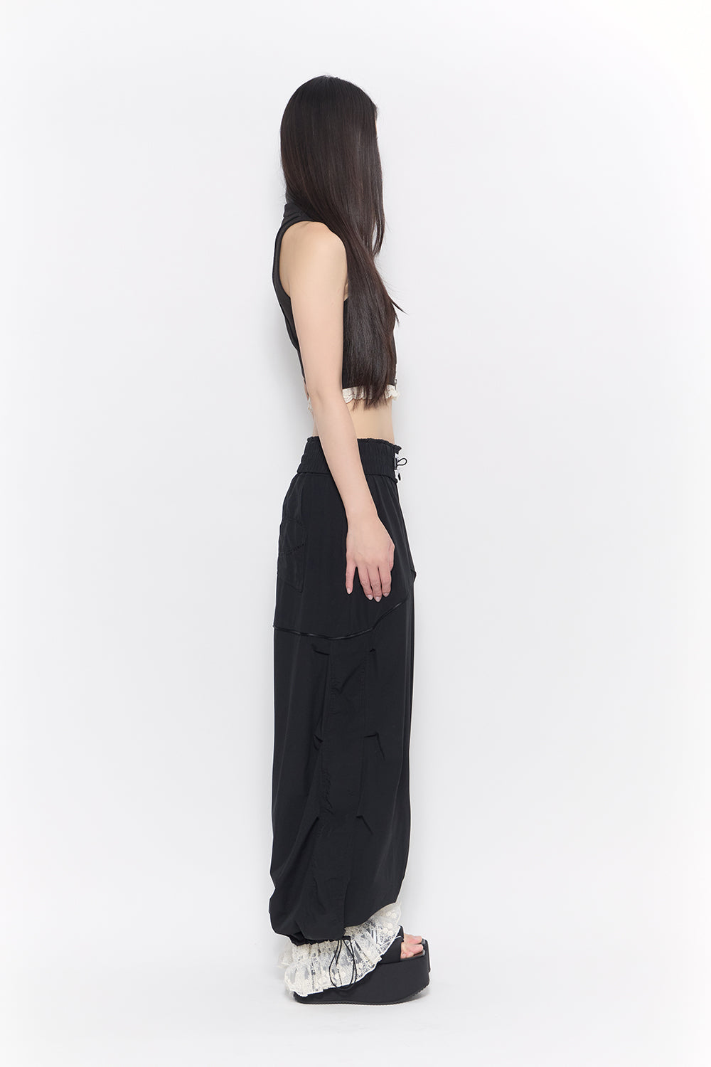 nylon jersey pants lace