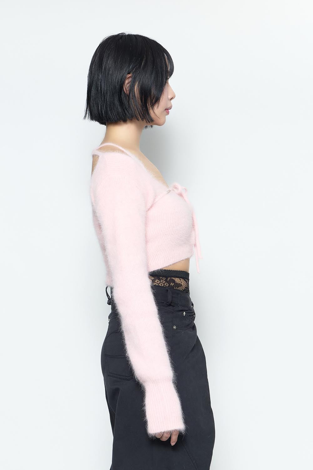 S fluffy tie tops cropped