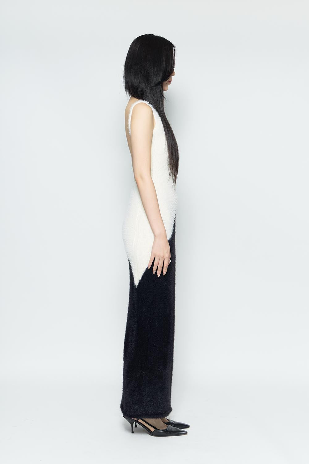 S fluffy long dress