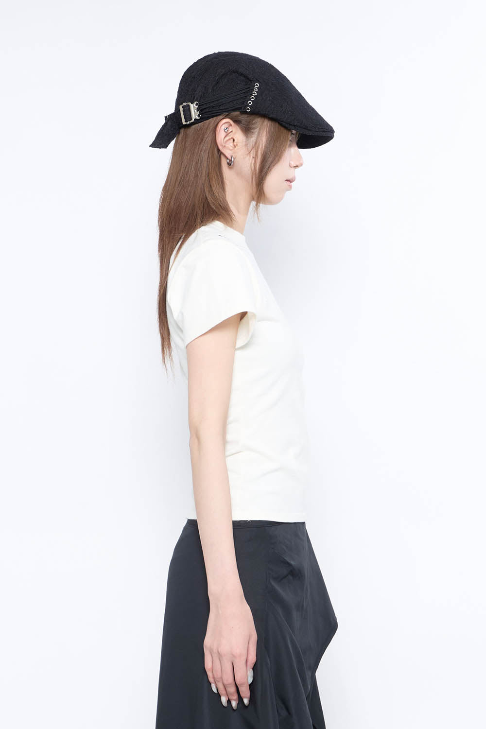 トップス theredthread S motif T-shirt black THEREDTHREAD】S motif T-shirt
