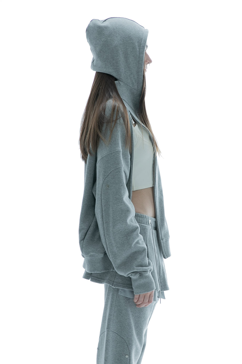 S w zip hoodie long