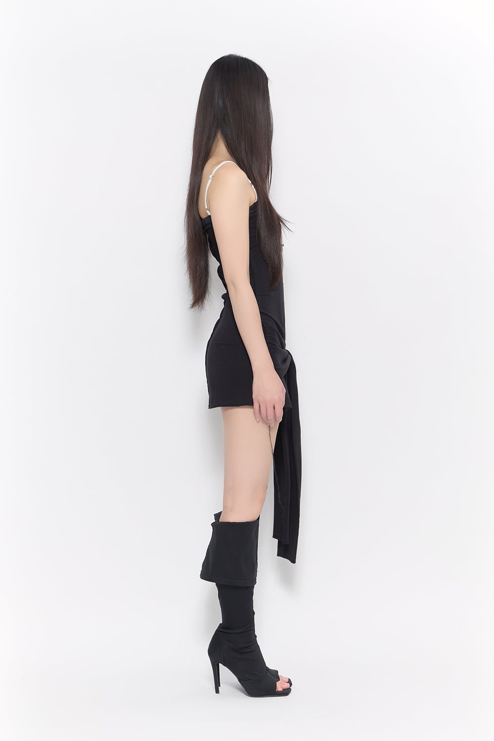 script drape dress mini