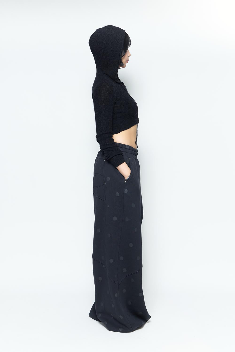 S dot sweat wide pants
