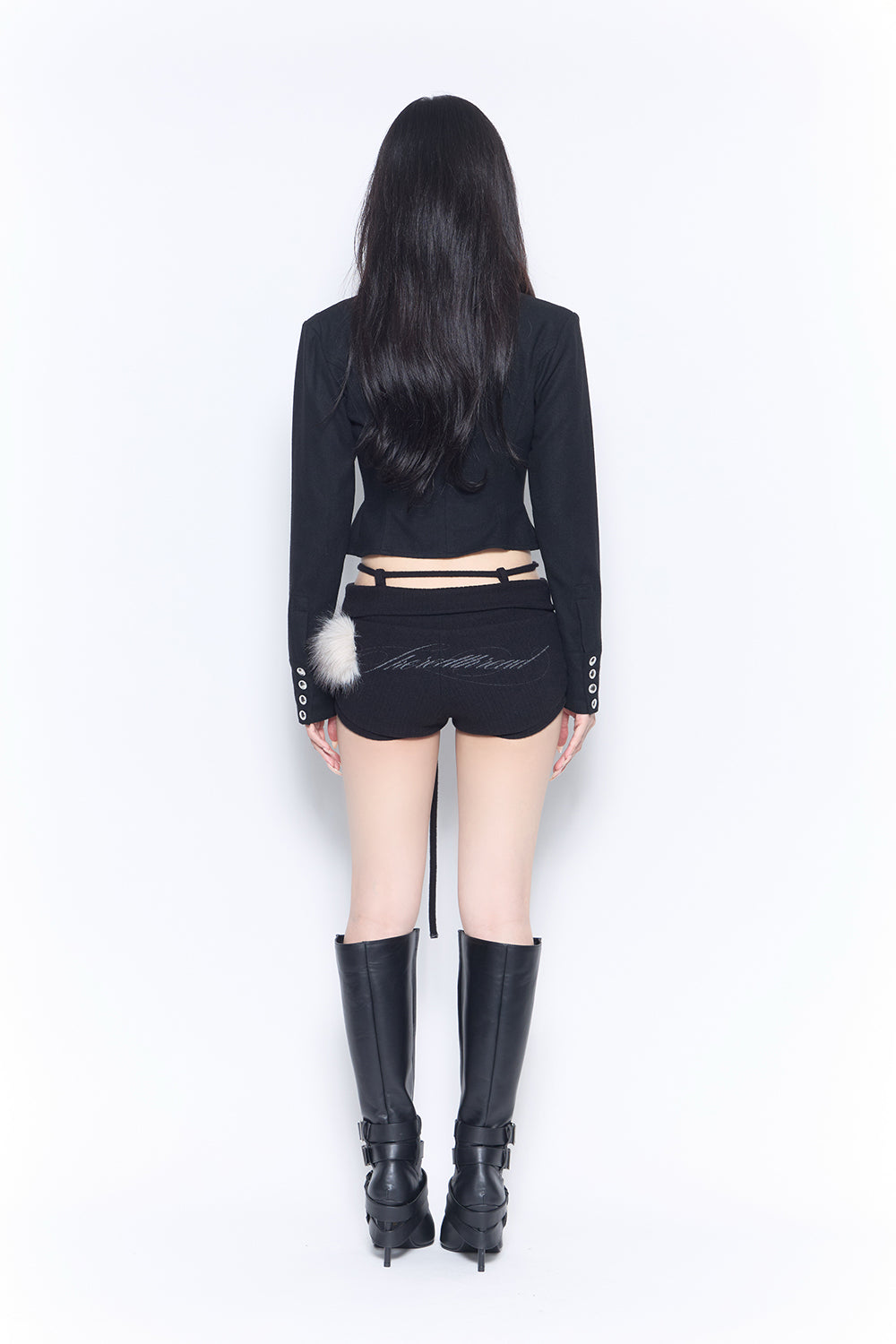 script knit shorts