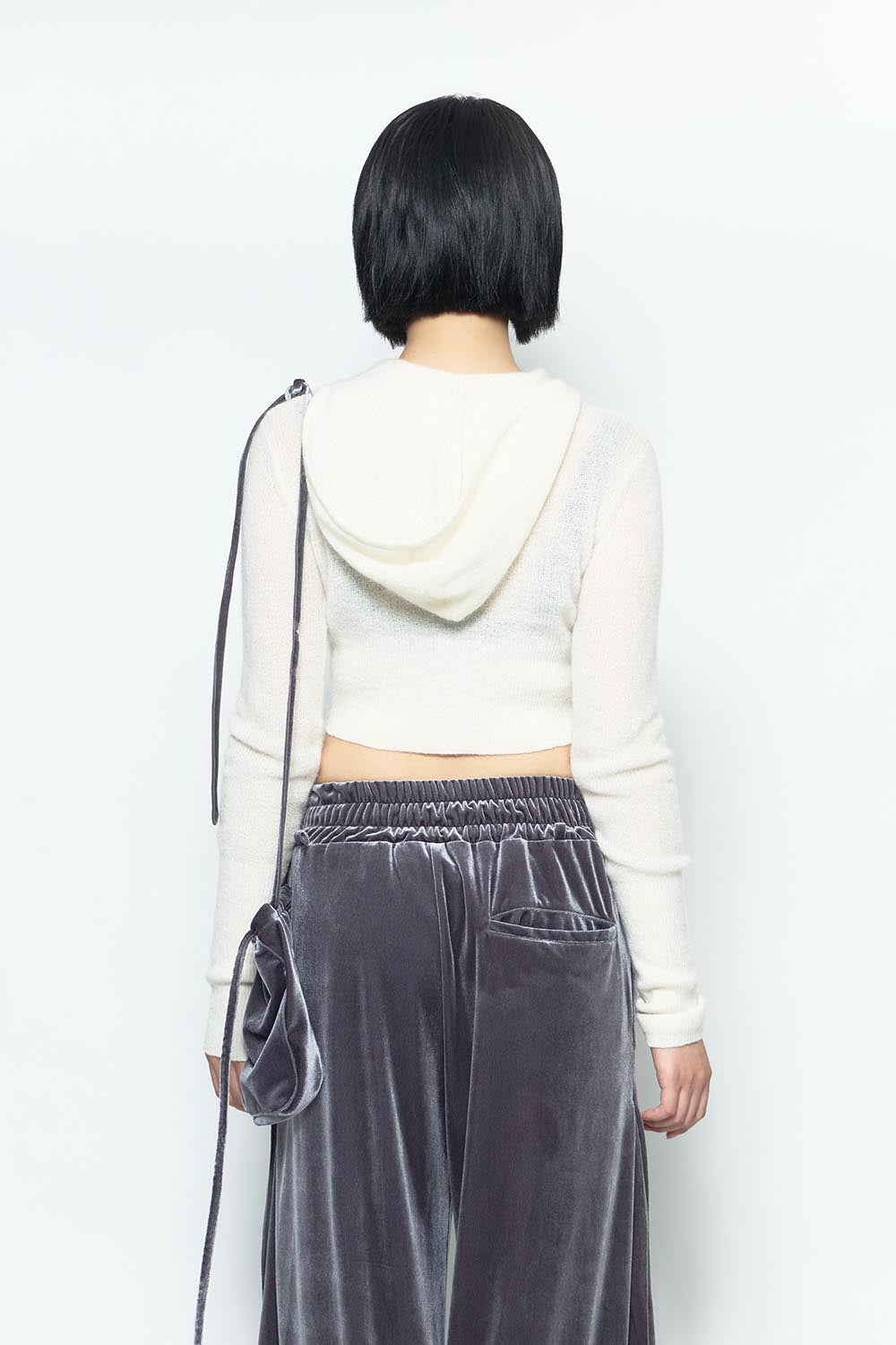 S w zip knit hoodie