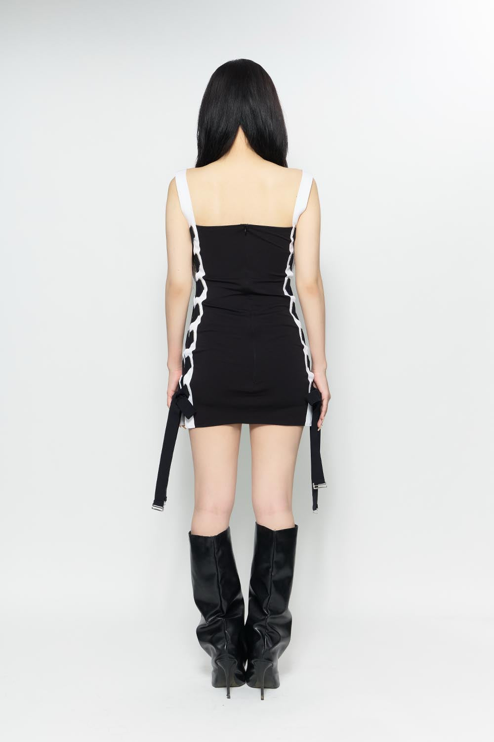 S contrast jersey dress mini