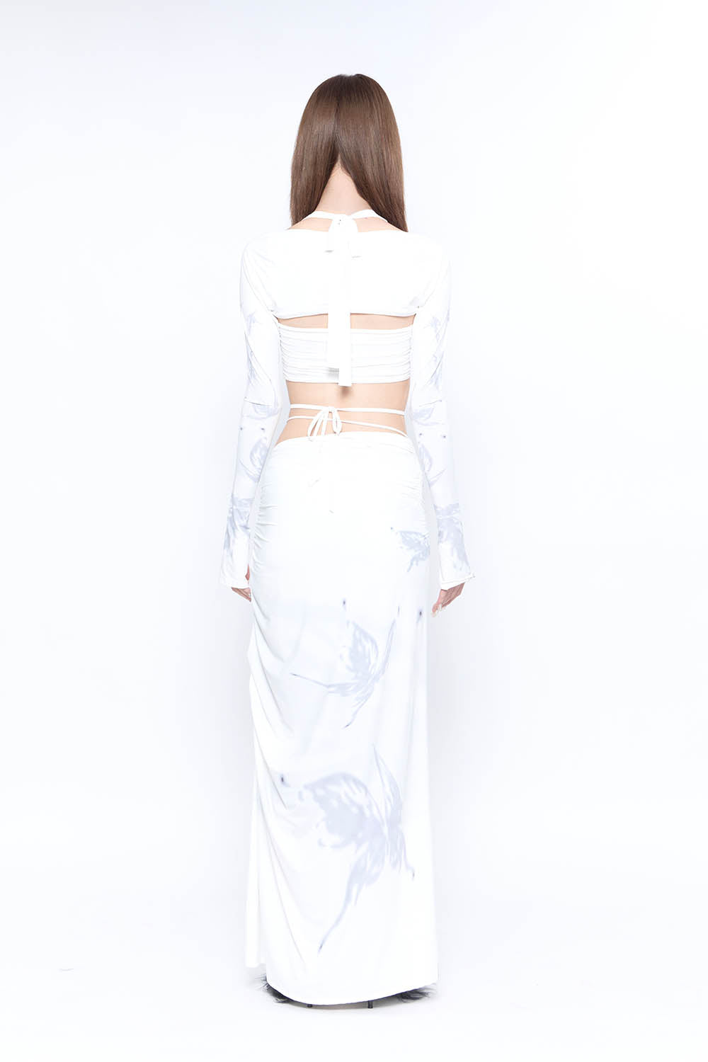 THEREDTHREAD】S butterfly gather skirt THEREDTHREAD】S butterfly gather skirt