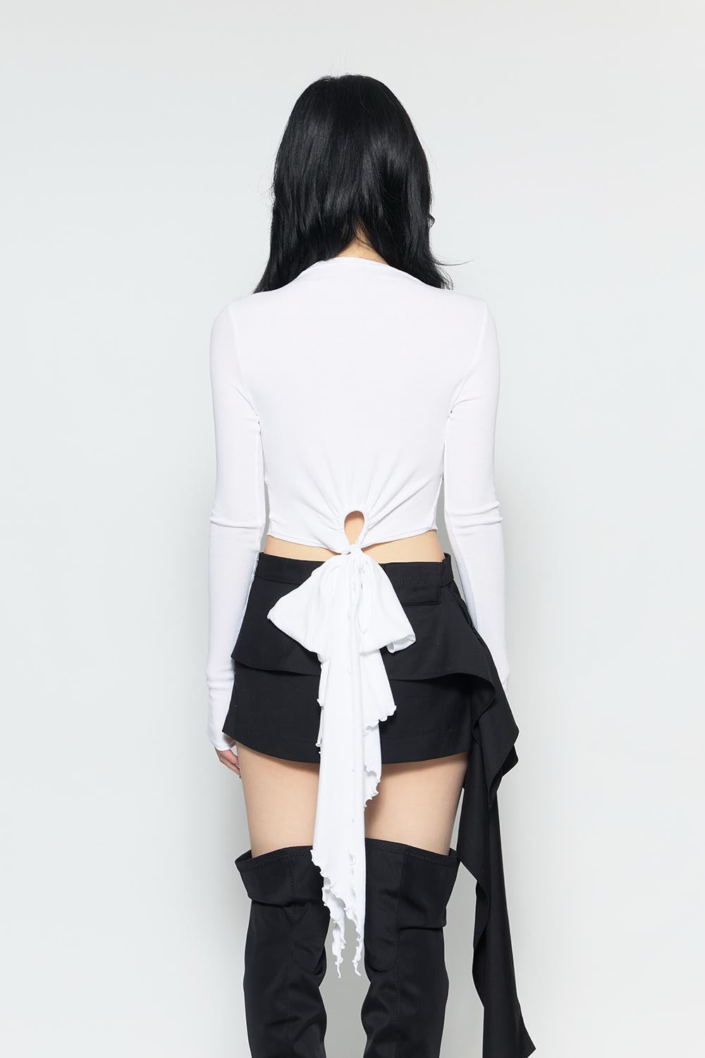 トップス theredthread S ribbon tail tops THEREDTHREAD / ザレッドスレッド】S ribbon tail tops