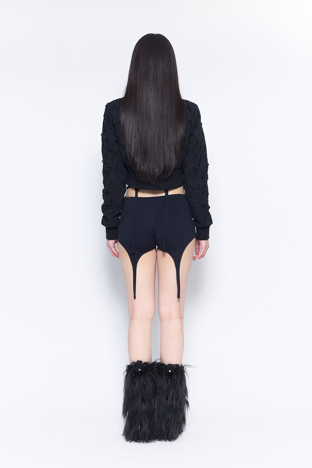 S garter bare shorts set