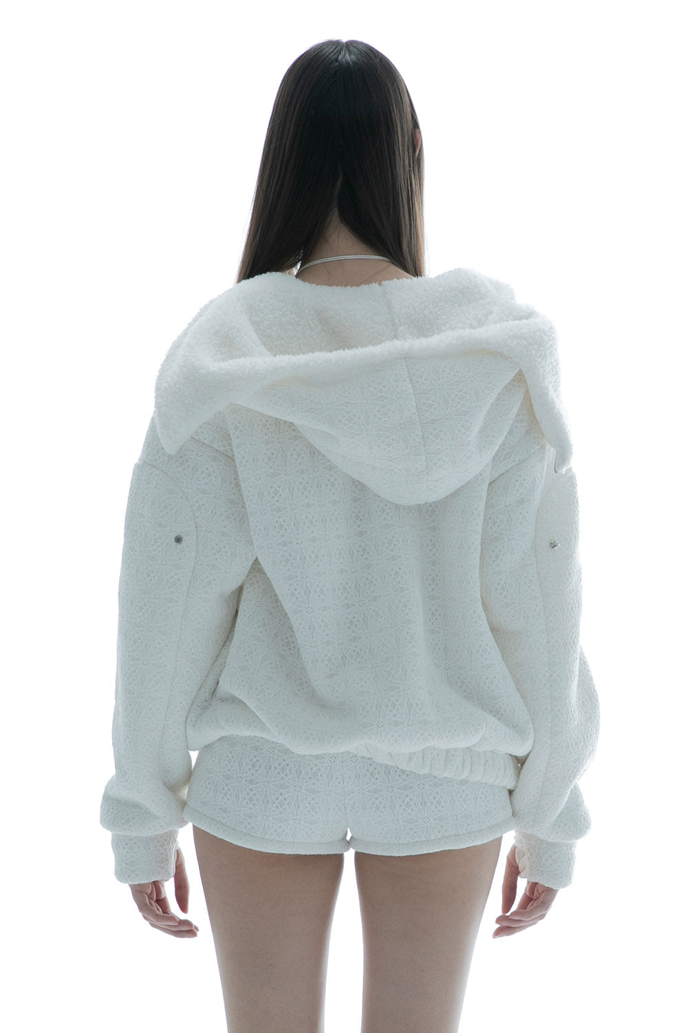 THEREDTHREAD / ザレッドスレッド】S ring asymmetry hoodie lace