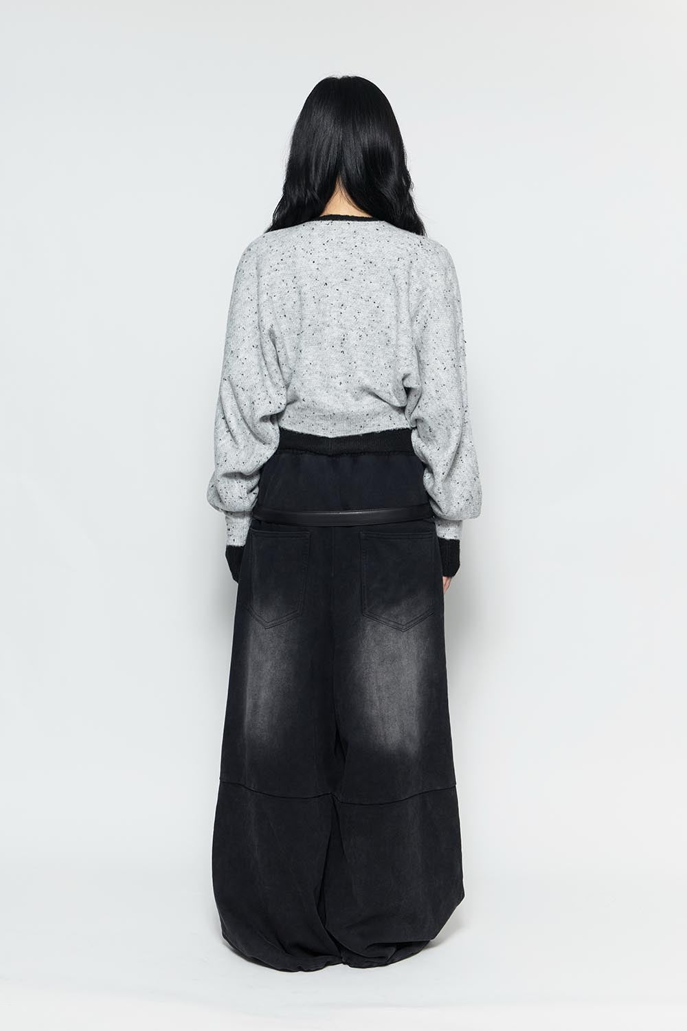 S blasted belt sweat pants