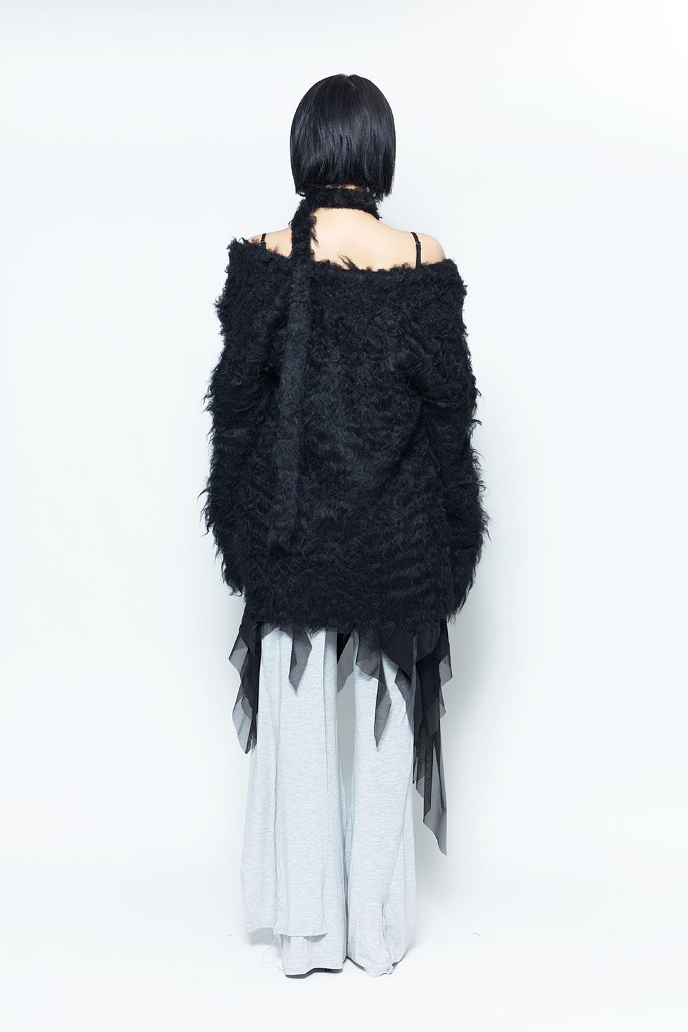 S script layered skirt pants