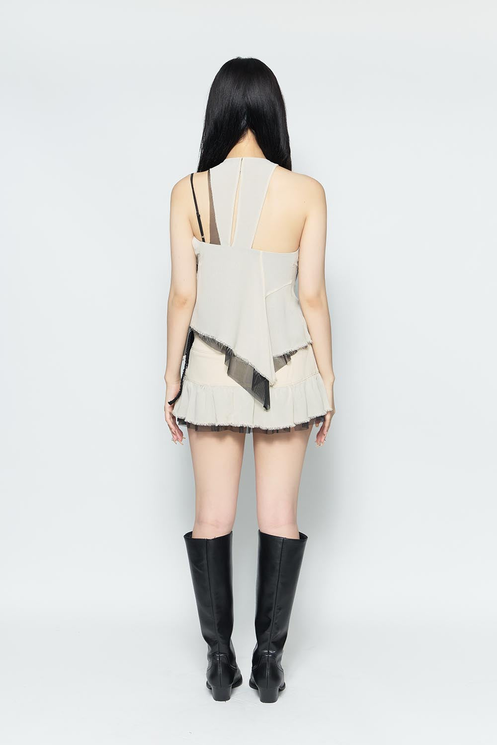 THEREDTHREAD / ザレッドスレッド】S flow frill skirt