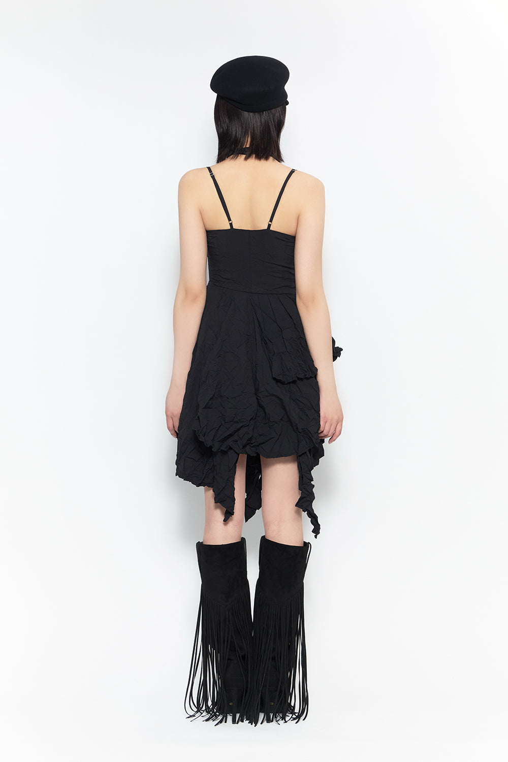 crinkled layered dress