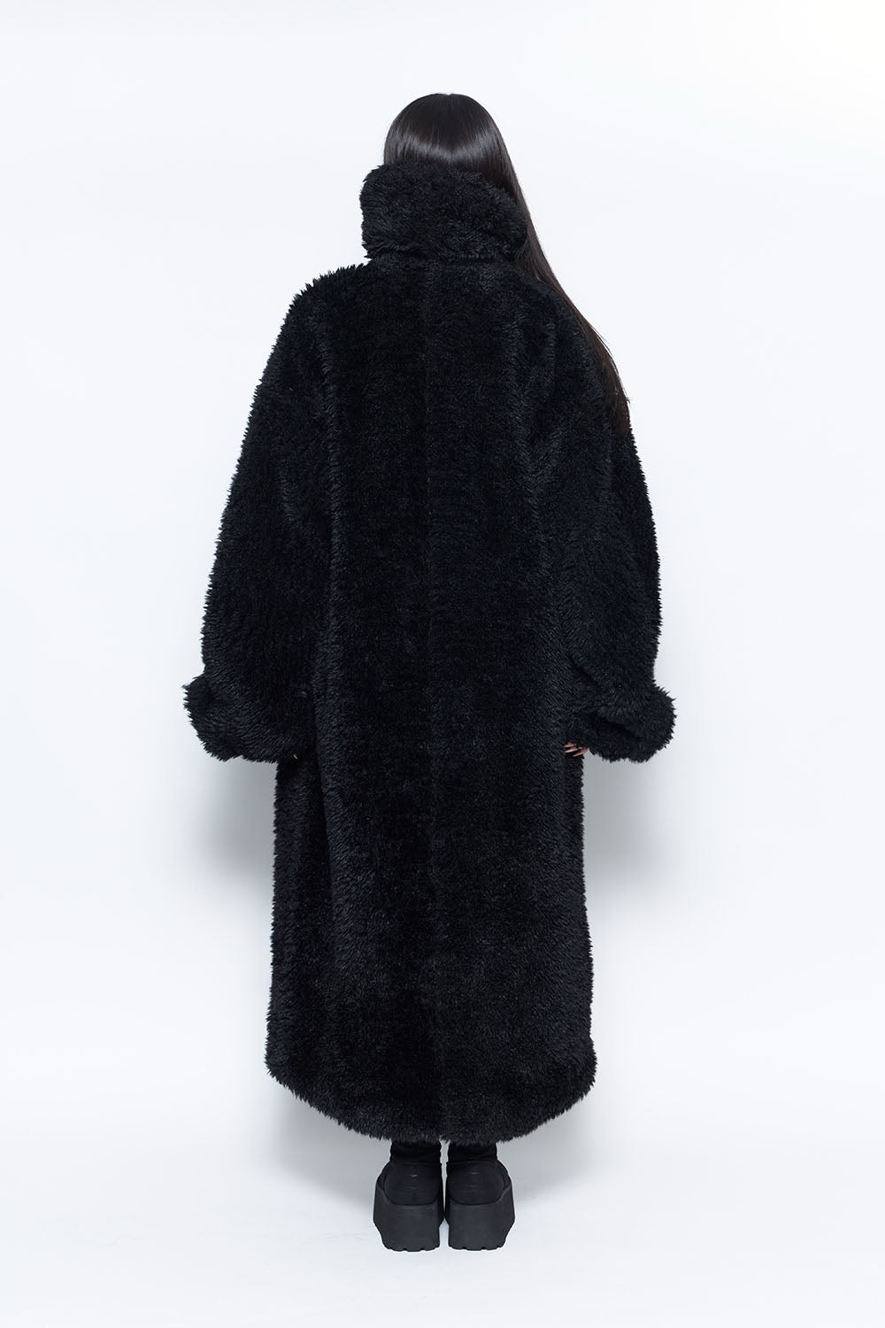 S poodle fur coat long