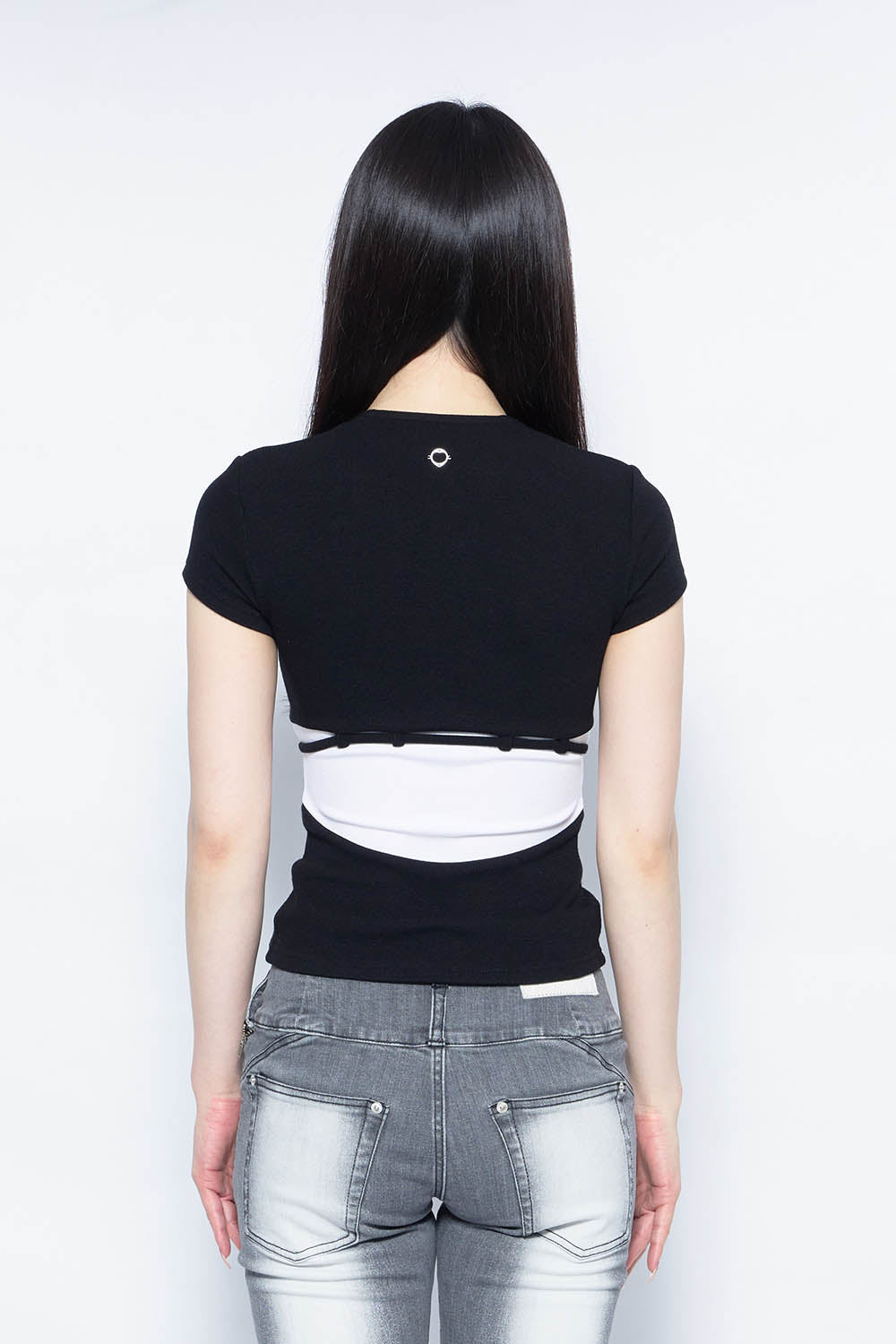 トップス theredthread S symbol bicolor tops THEREDTHREAD / ザレッドスレッド】S symbol bicolor tops