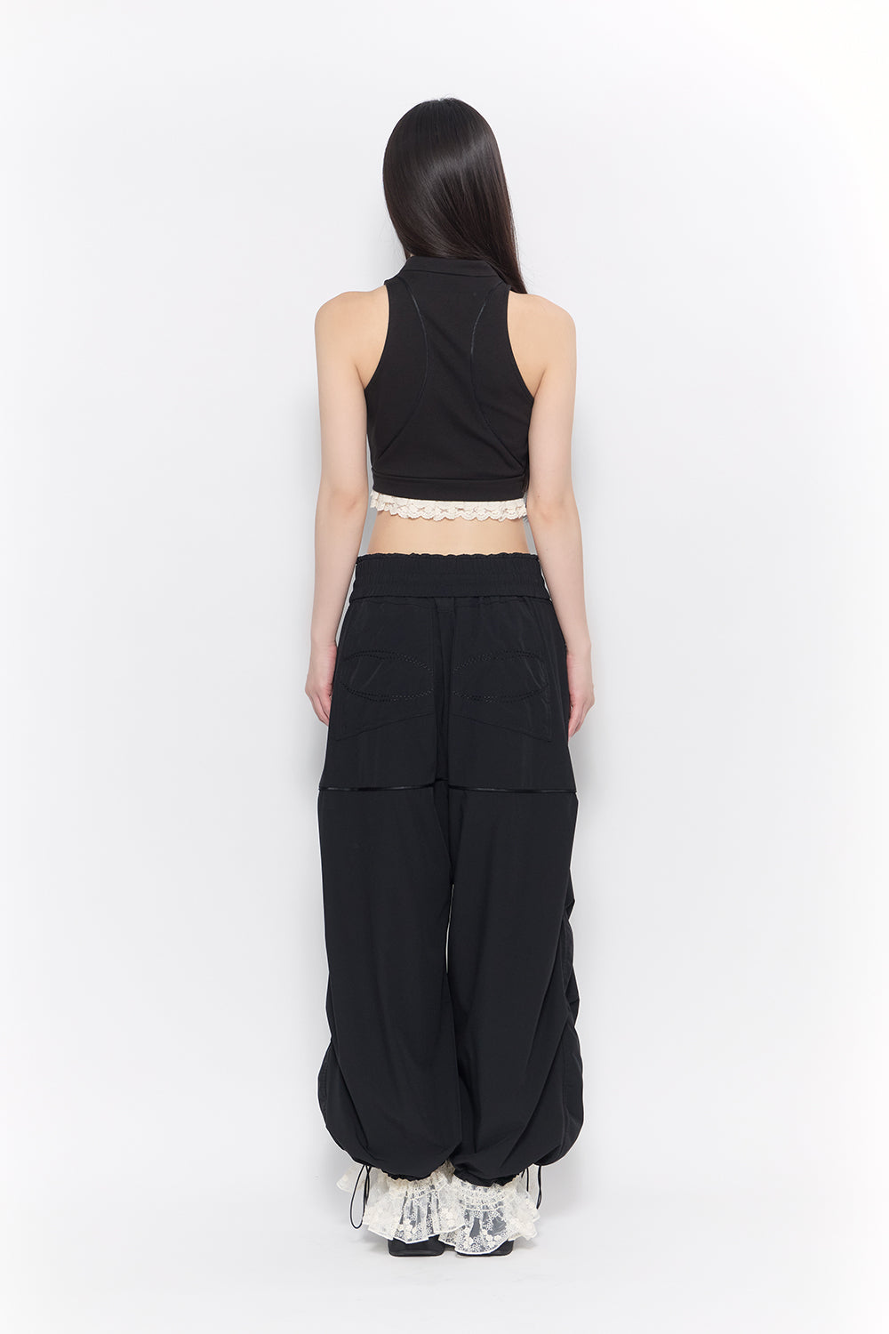 nylon jersey pants lace