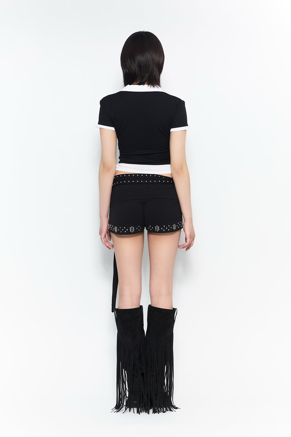 studded shorts