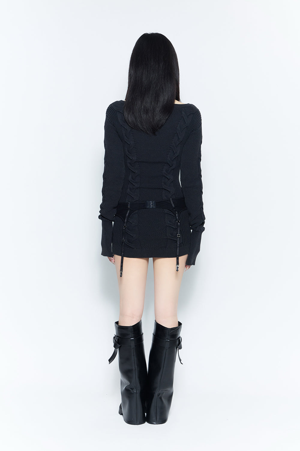 frame knit dress set