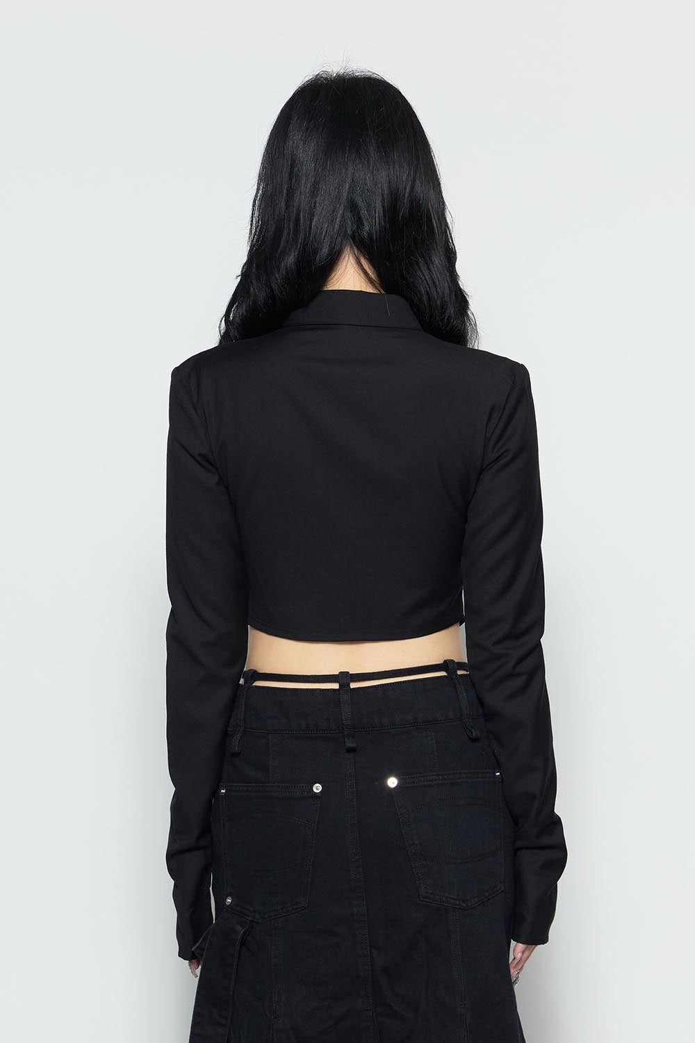 S w zip gather shirt