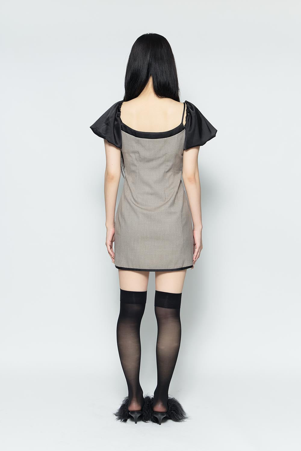 S puff sleeve dress mini