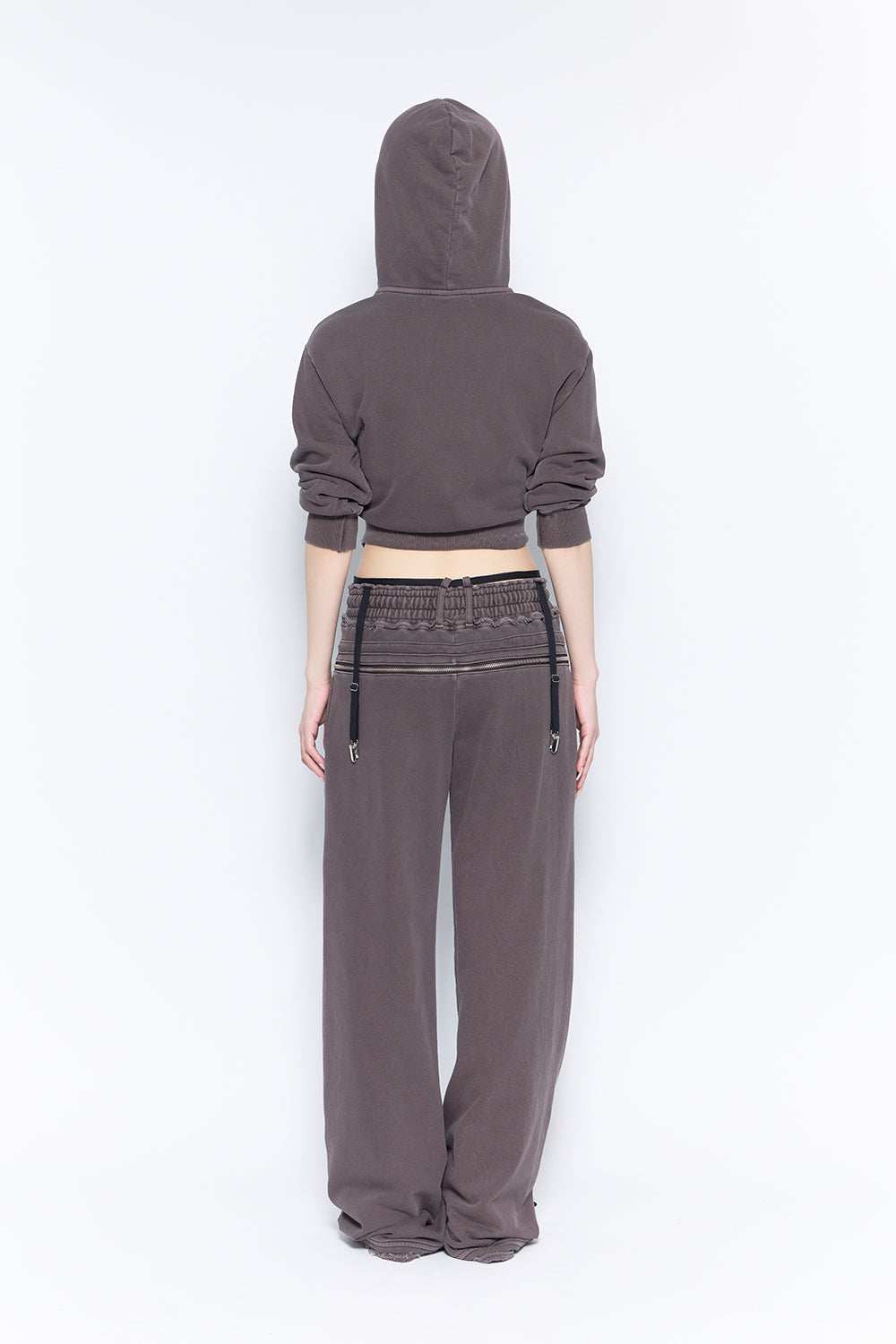 garter zip sweat pants
