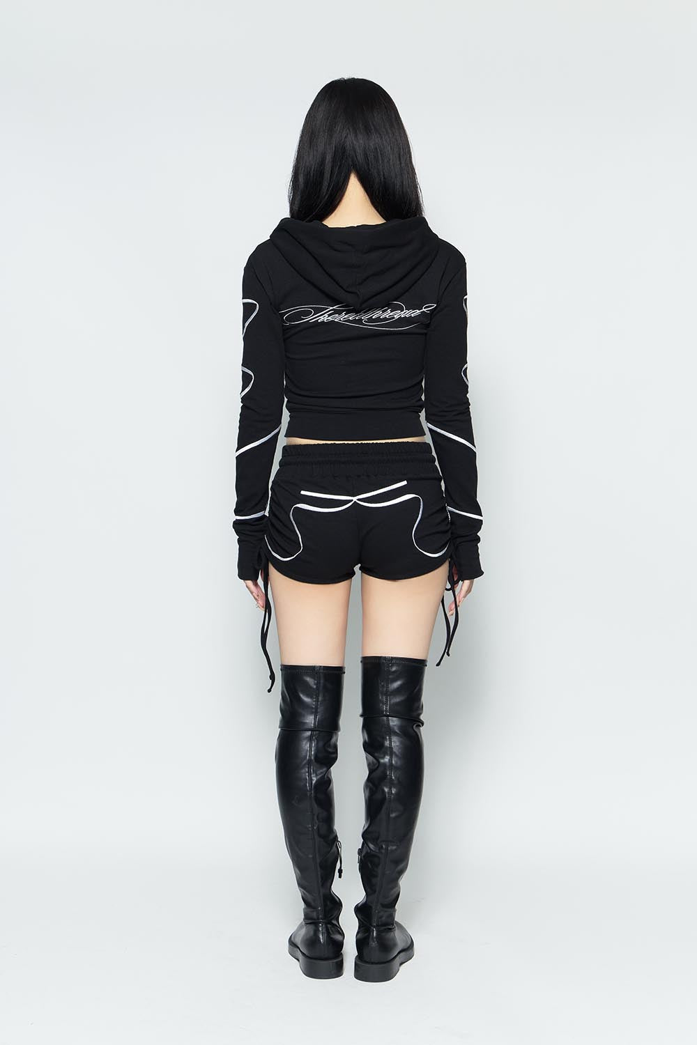 S embroidery ribbon shorts