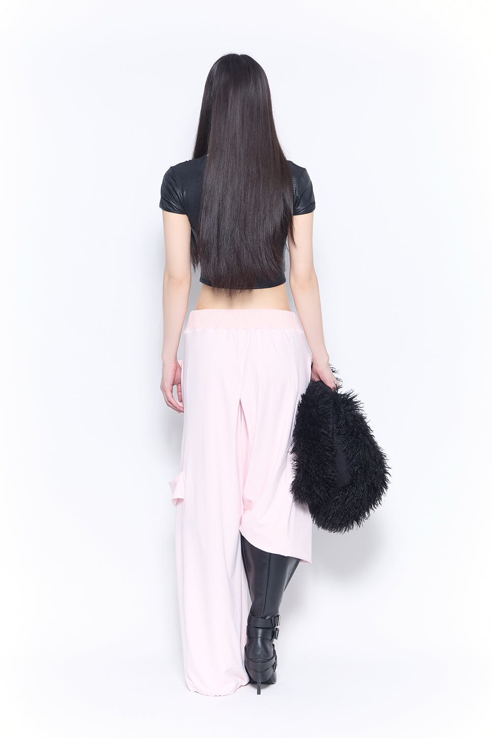belted loose pants