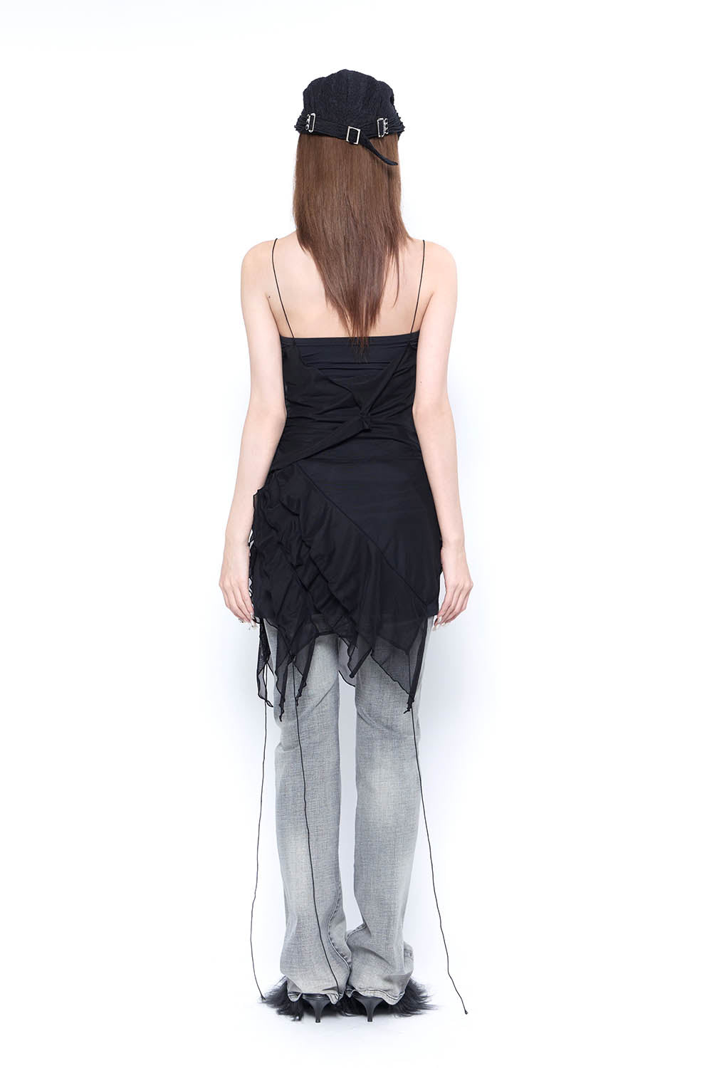 S ruffle tulle dress