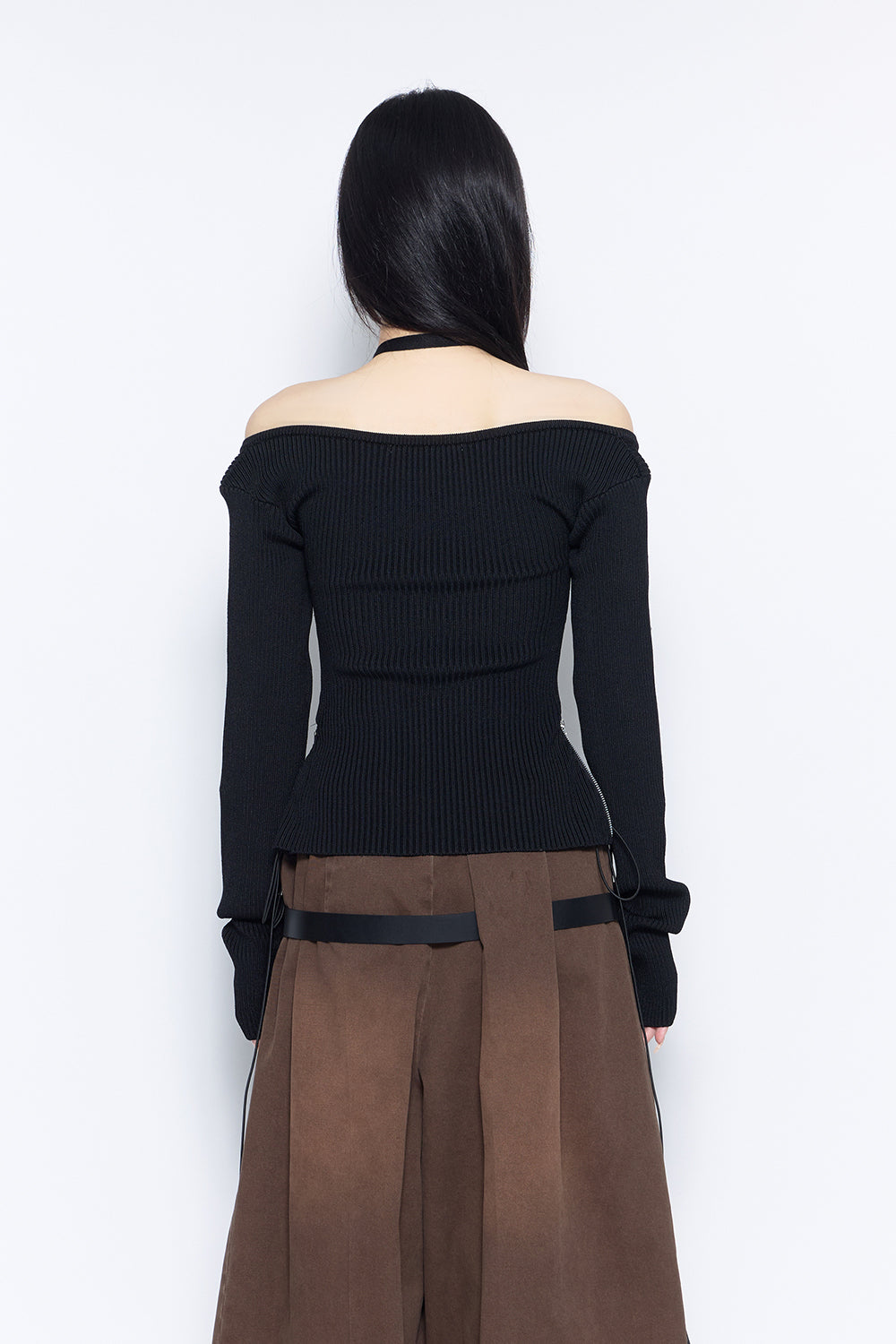 THEREDTHREAD / ザレッドスレッド】halter zip knit set