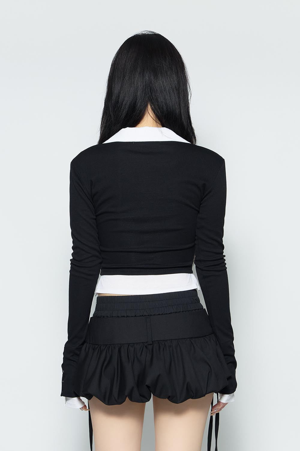 S bicolor layered tops