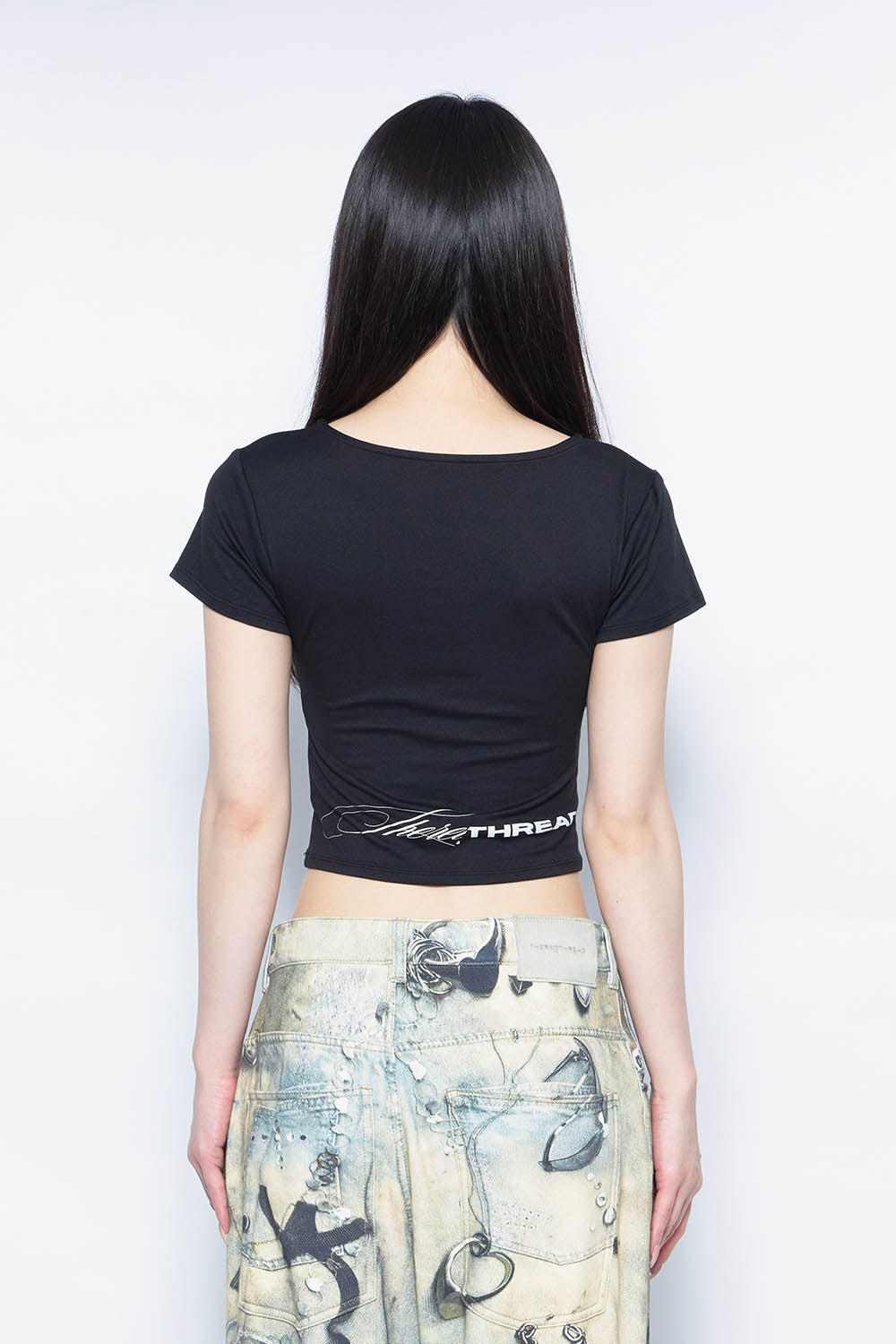 ＾*＾様 THEREDTHREAD S symbol T-shirt 黒 THEREDTHREAD / ザレッドスレッド】S symbol bold print T-shirt
