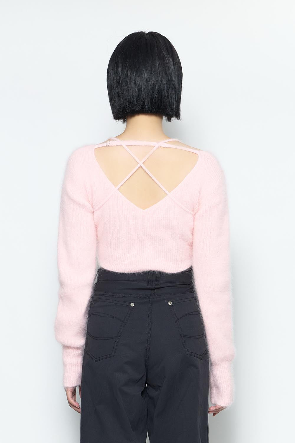 S fluffy tie tops cropped