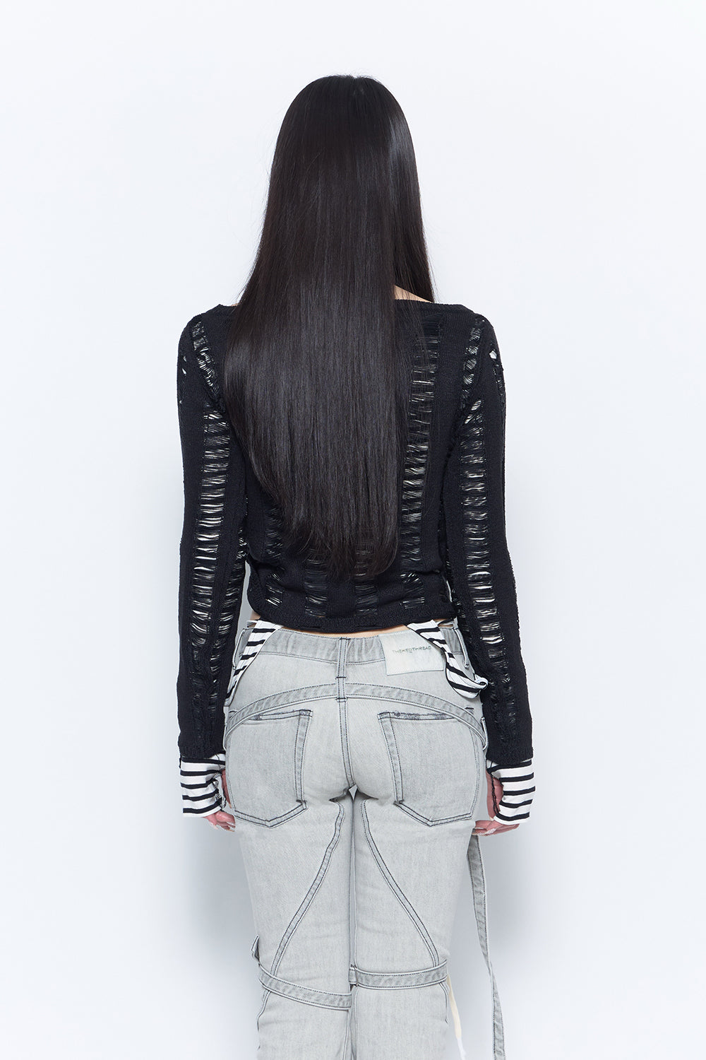 THEREDTHREAD / ザレッドスレッド】laddering loose knit