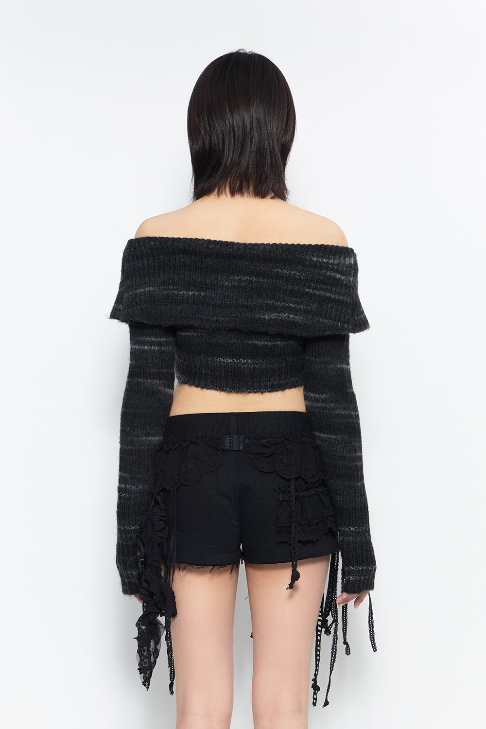THEREDTHREAD / ザレッドスレッド】folded crop knit