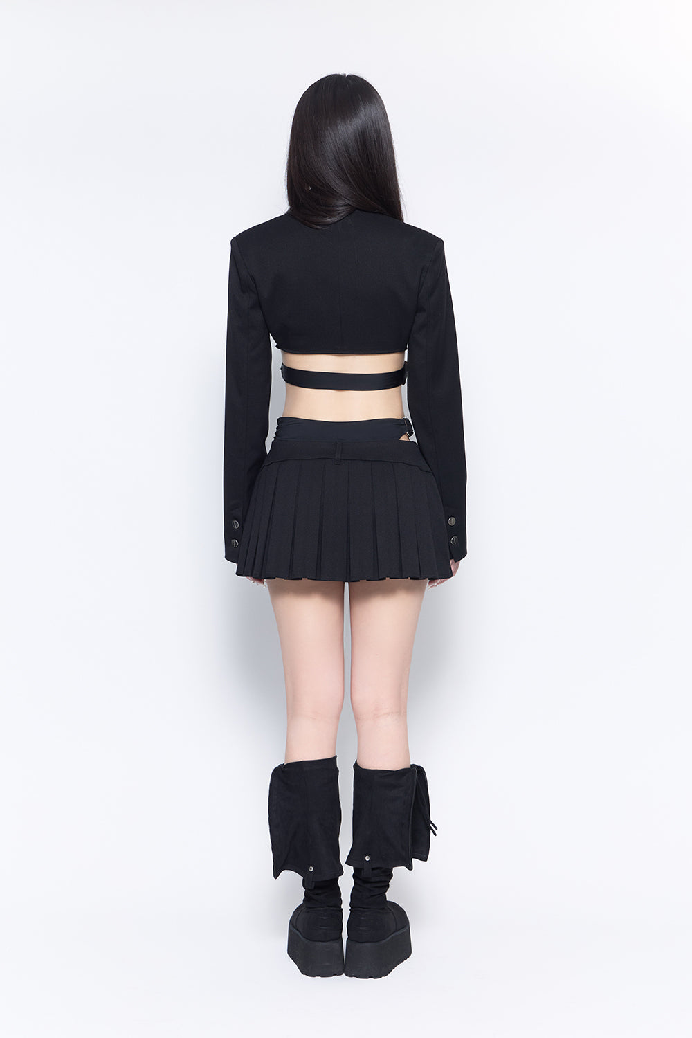 S ring pleats skirt full