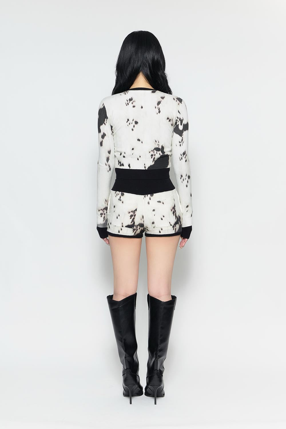 S dalmation knit shorts