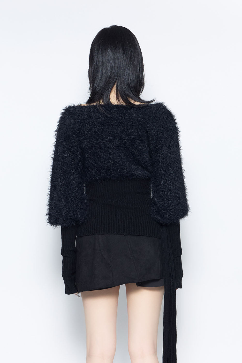 S contrast zip knit